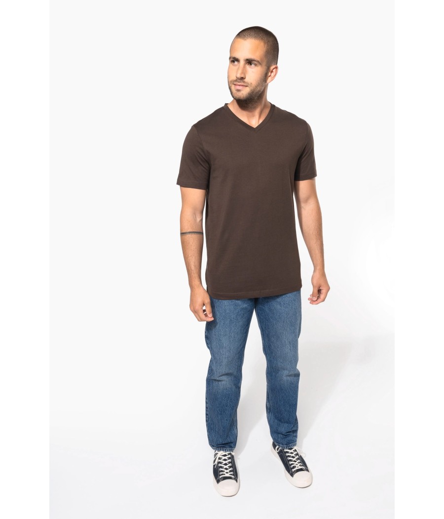 T-shirt col V manches courtes homme