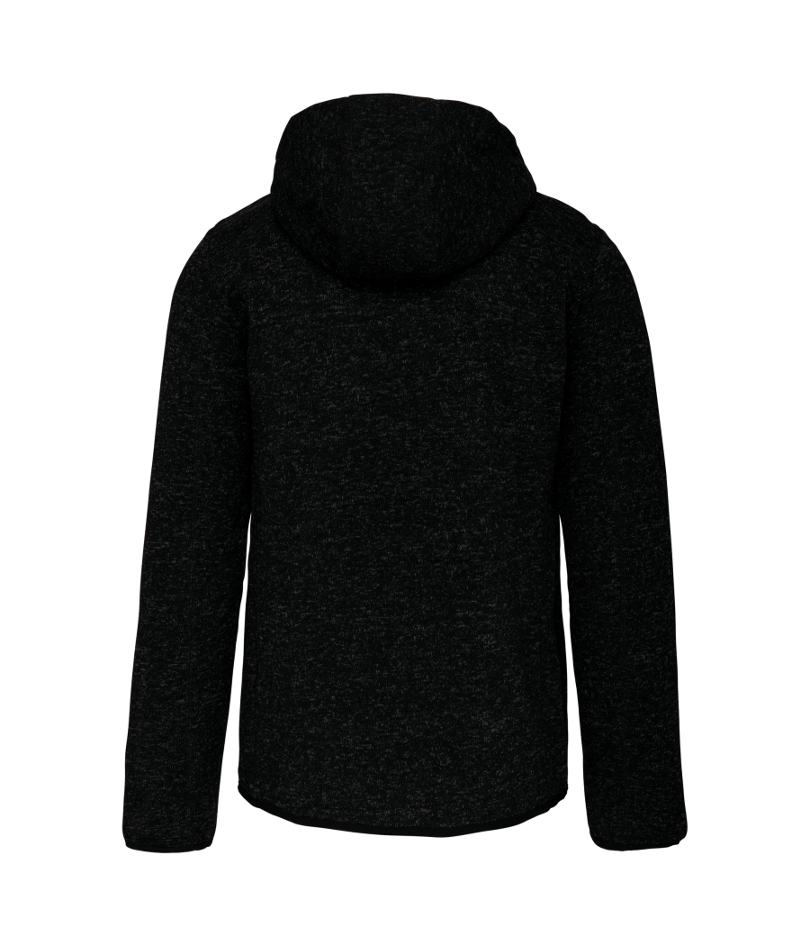 Veste à capuche chinée femme