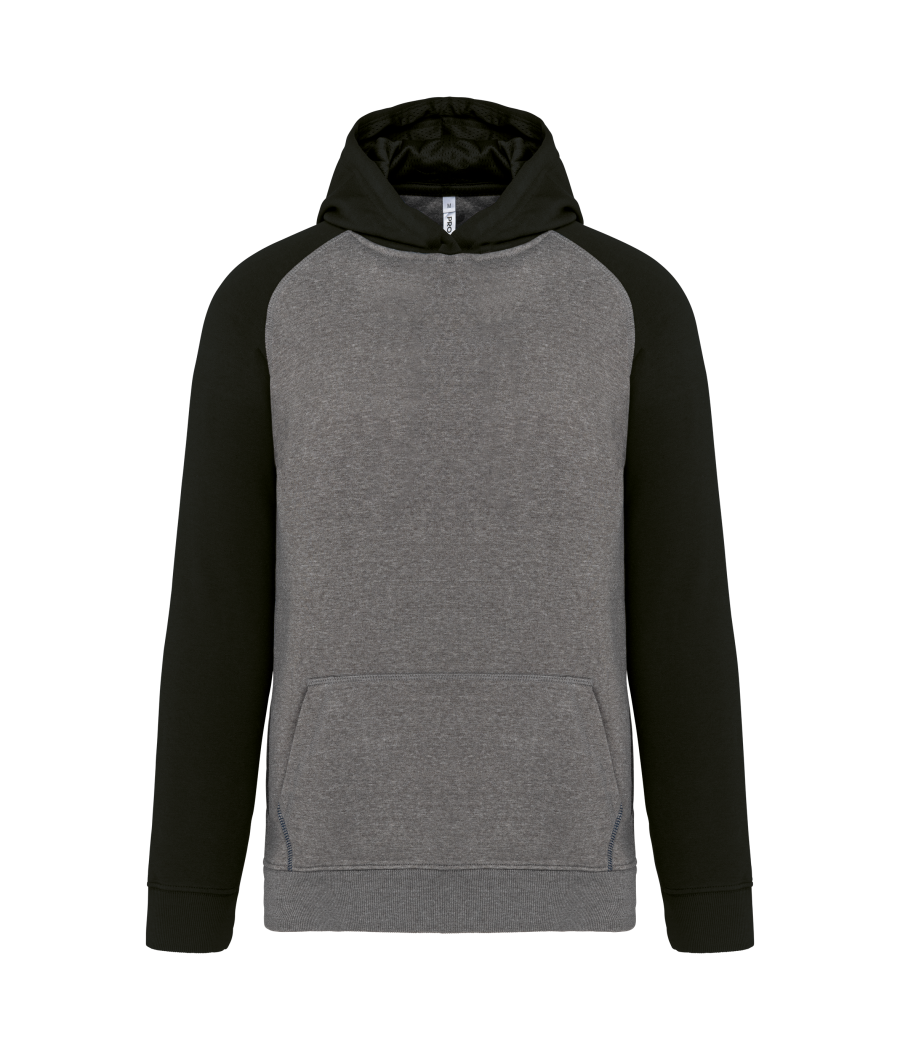 Sweat-shirt capuche bicolore enfant
