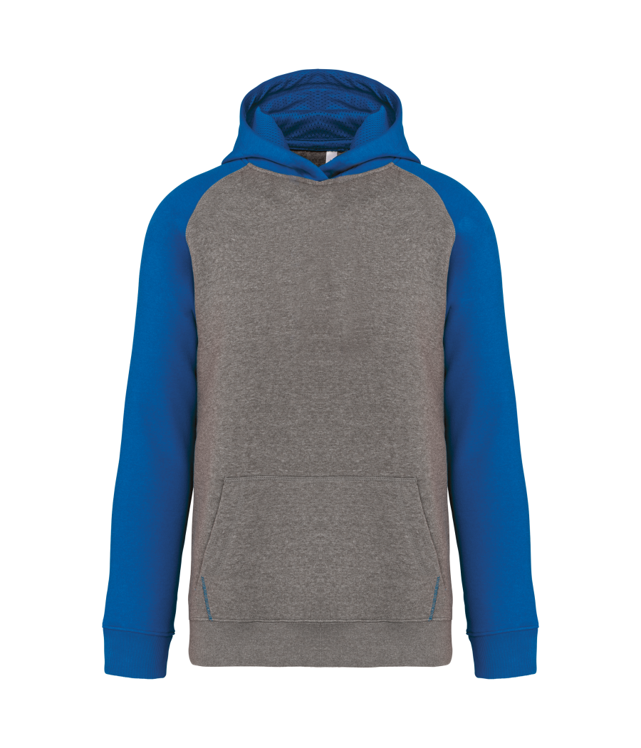 Sweat-shirt capuche bicolore enfant