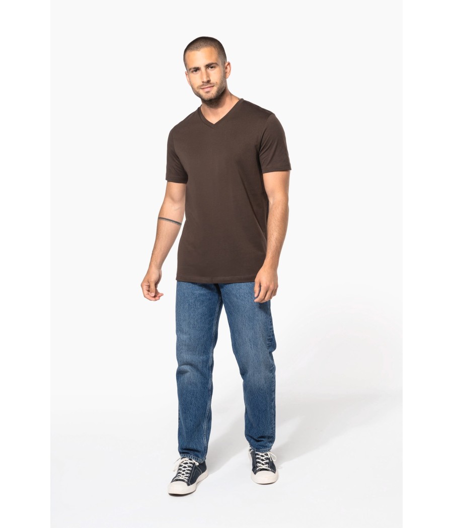 T-shirt col V manches courtes homme