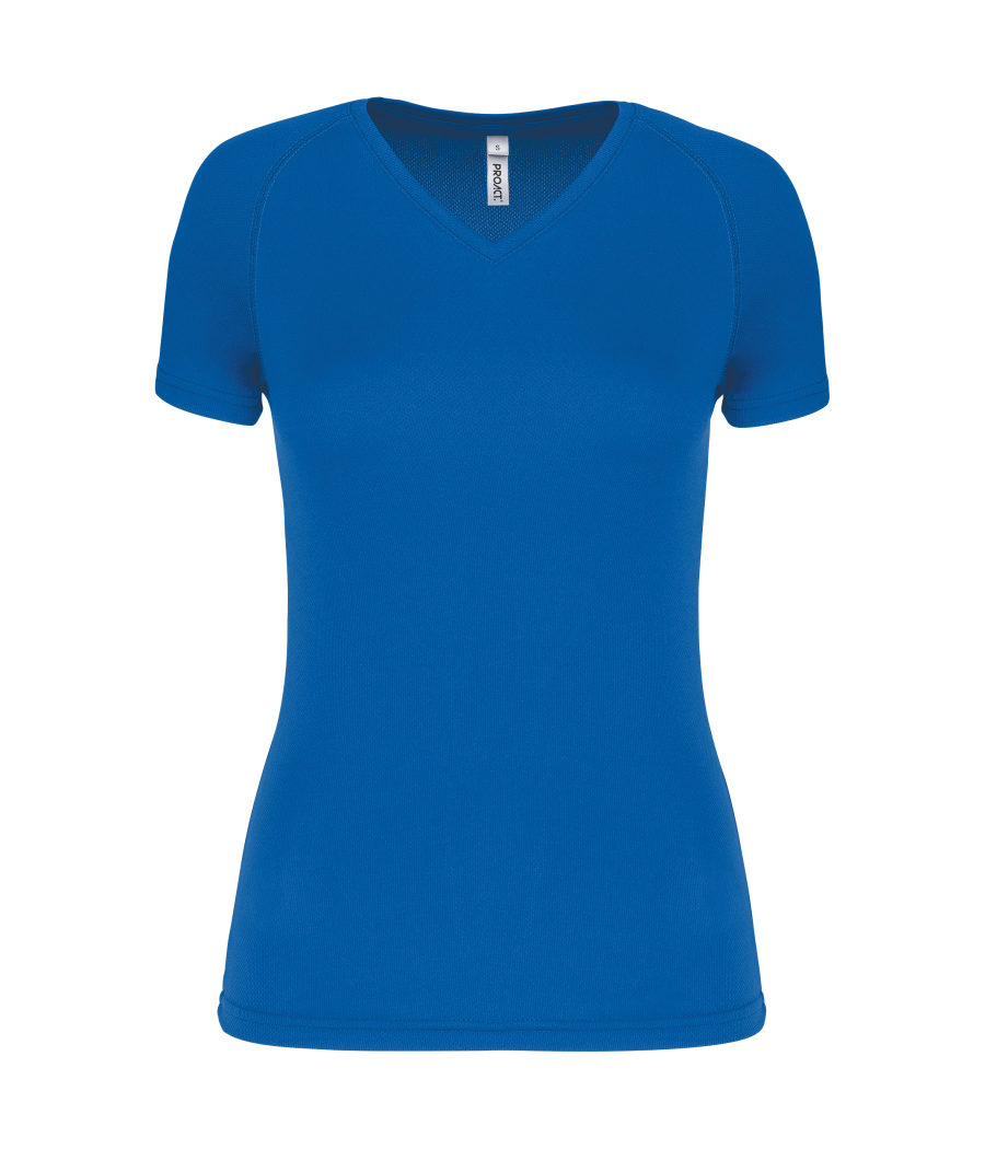 T-shirt de sport manches courtes col v femme