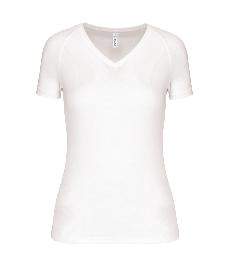 T-shirt de sport manches courtes col v femme