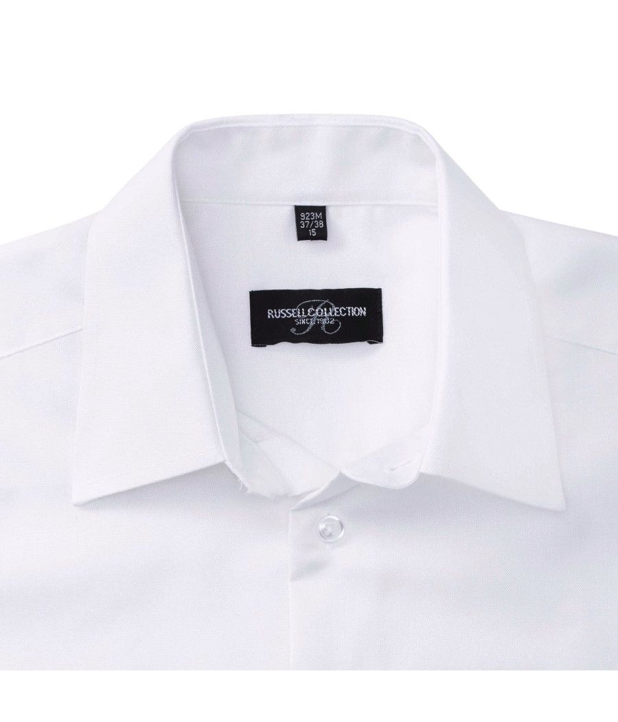 Chemise oxford cintrée manches courtes homme