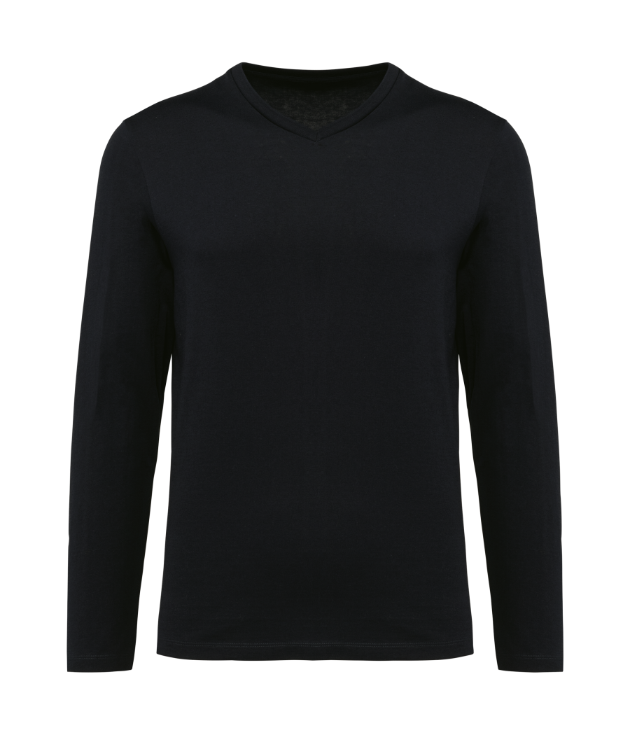T-shirt Supima® col V manches longues homme