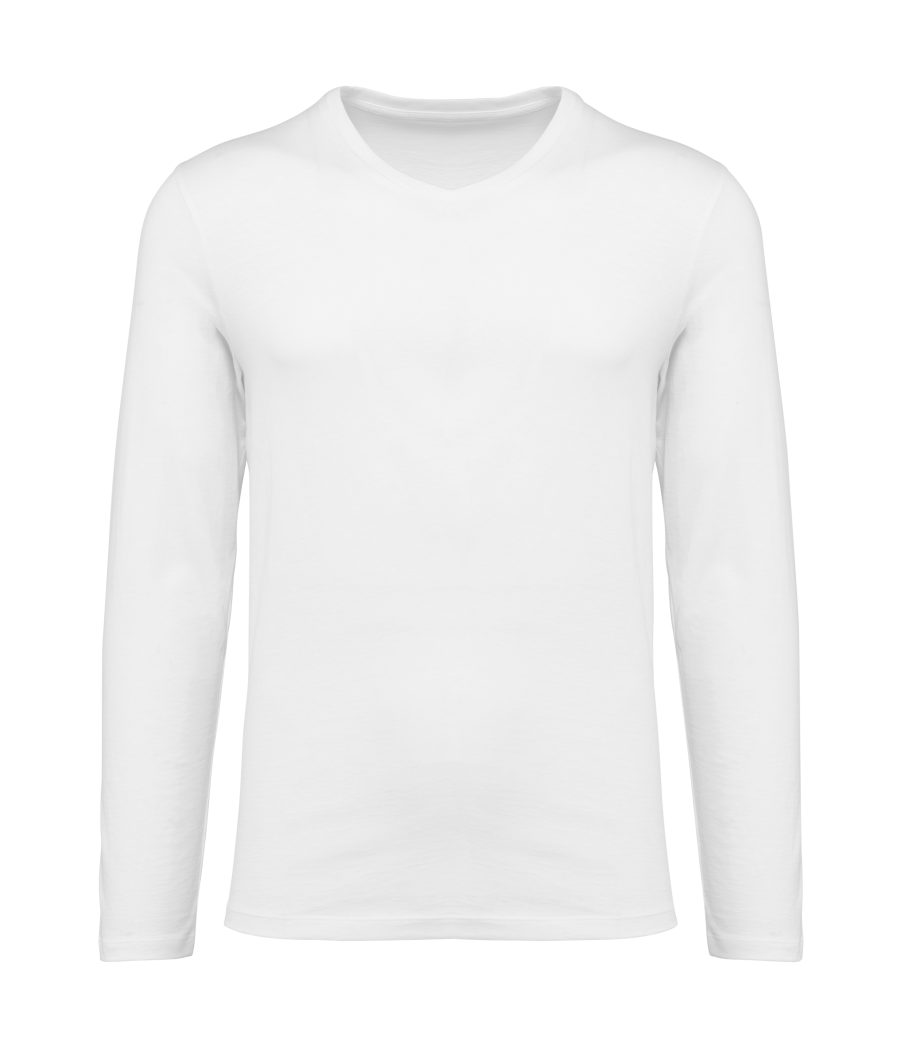 T-shirt Supima® col V manches longues homme