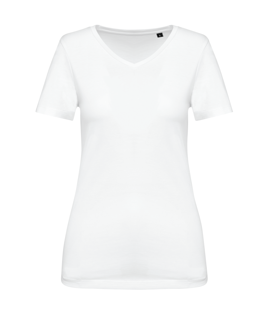 T-shirt Supima® col V manches courtes femme