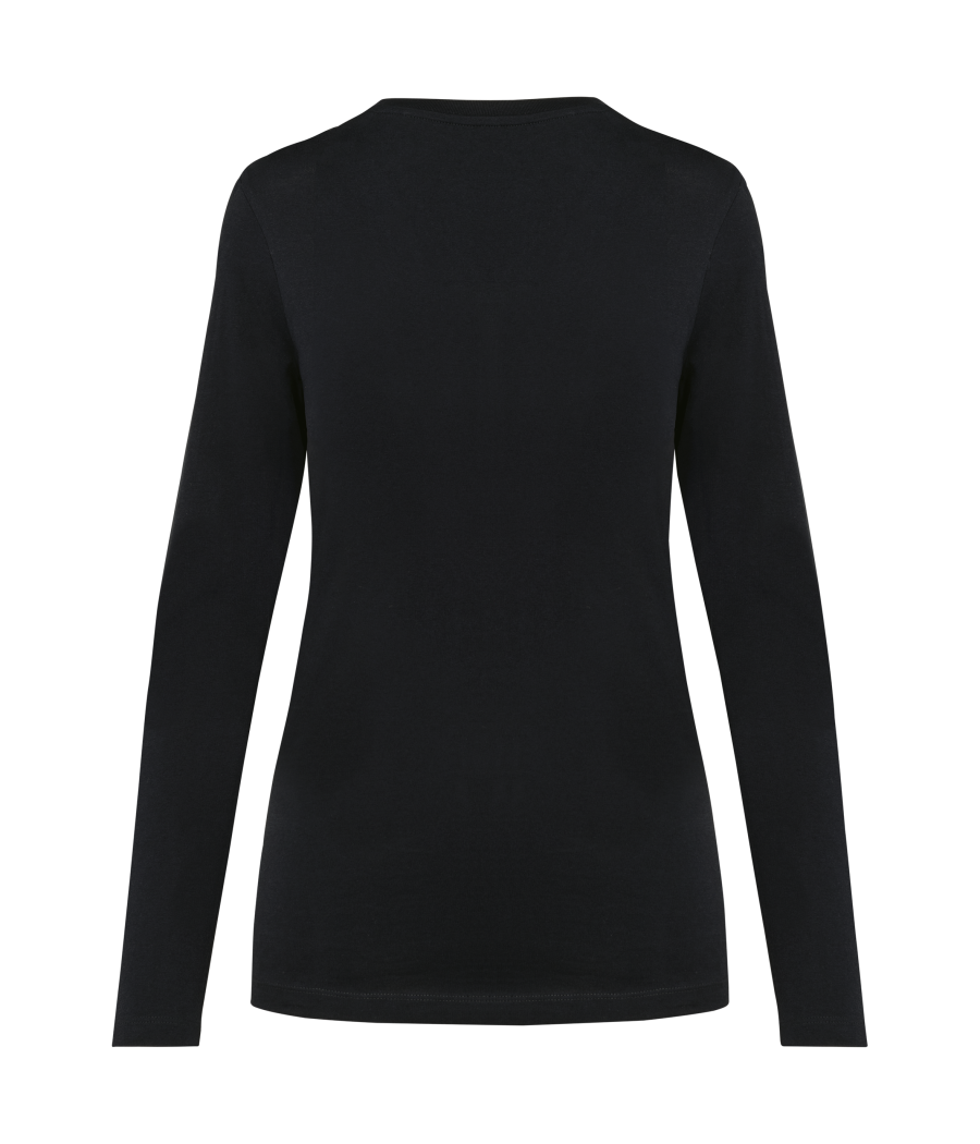 T-shirt Supima® col V manches longues femme