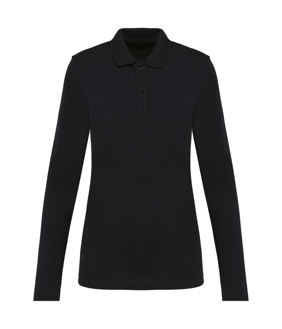Polo Supima® manches longues femme