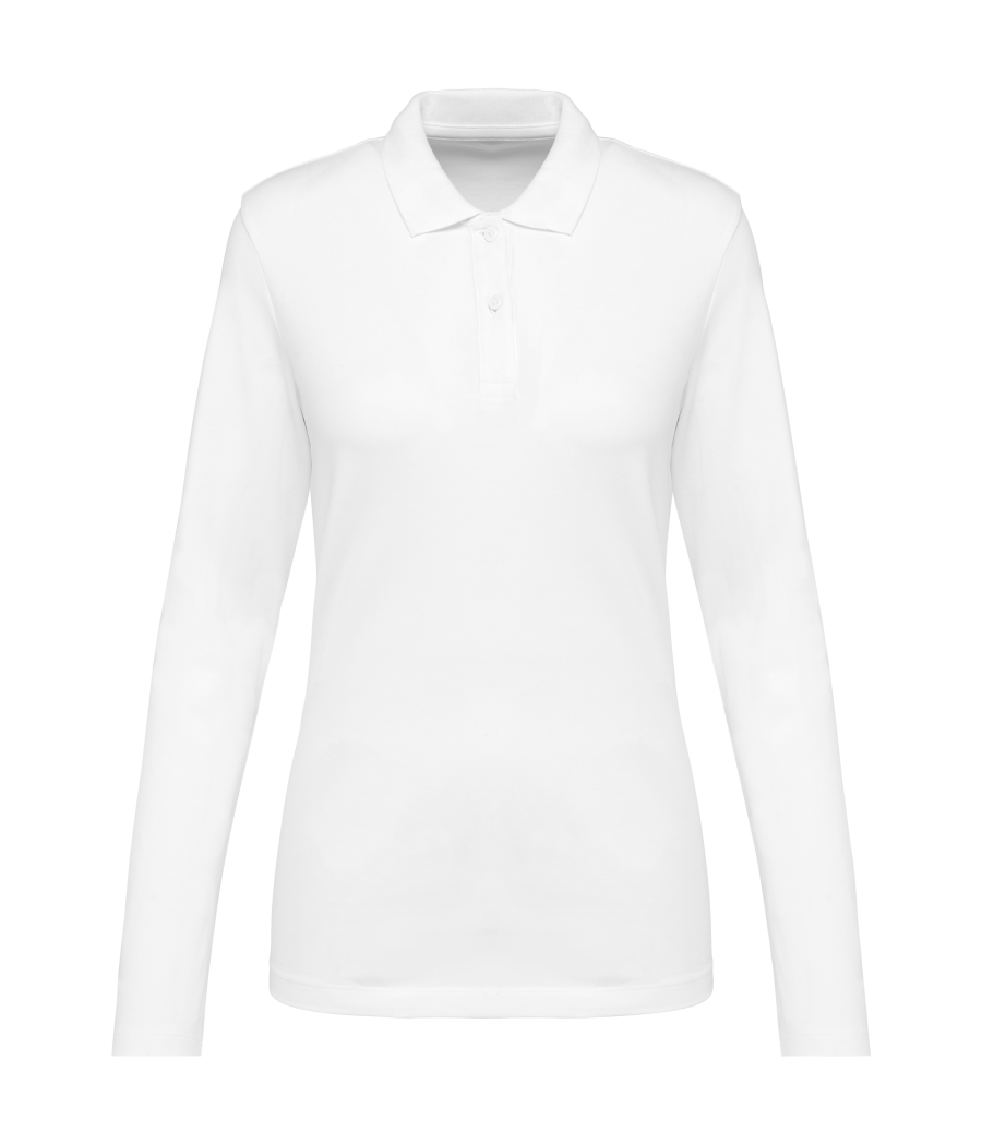 Polo Supima® manches longues femme