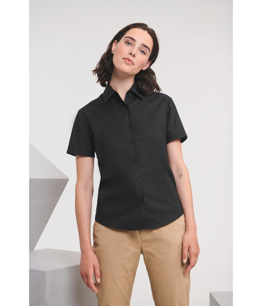 Chemise femme manches courtes Oxford