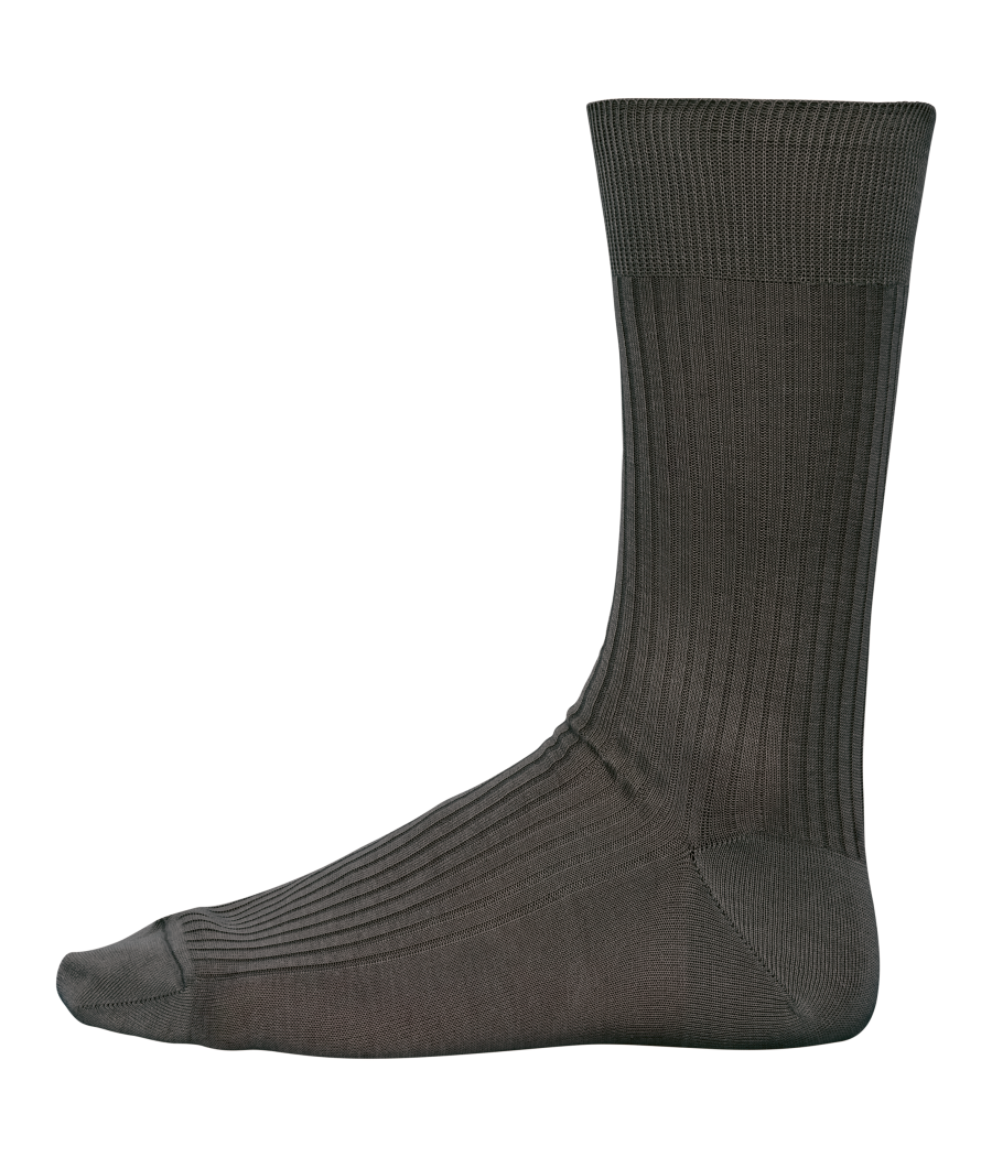 Chaussettes coton rib 4x2 fil d'Écosse homme
