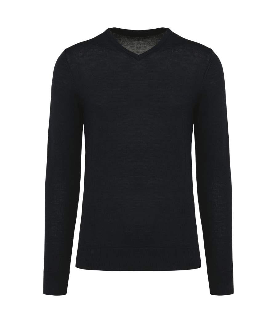 Pull Mérinos col V homme