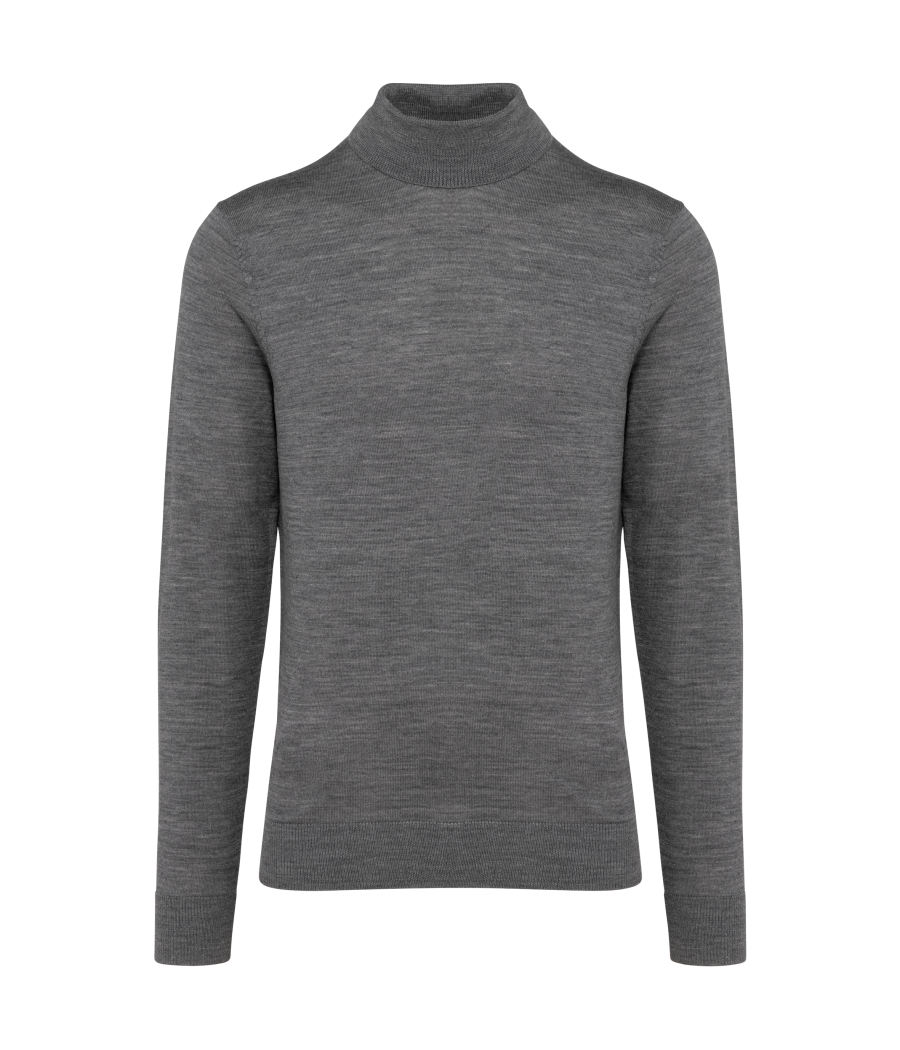 Pull Mérinos col roulé homme