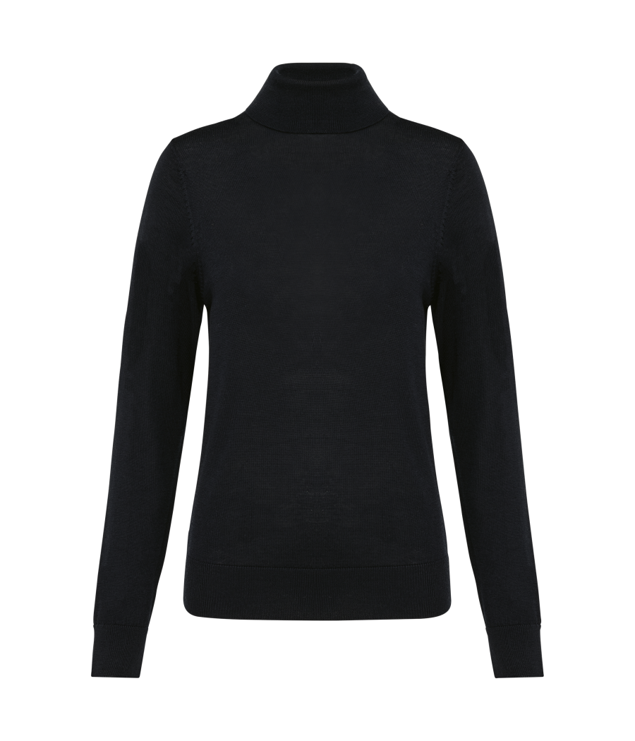 Pull Mérinos col roulé femme