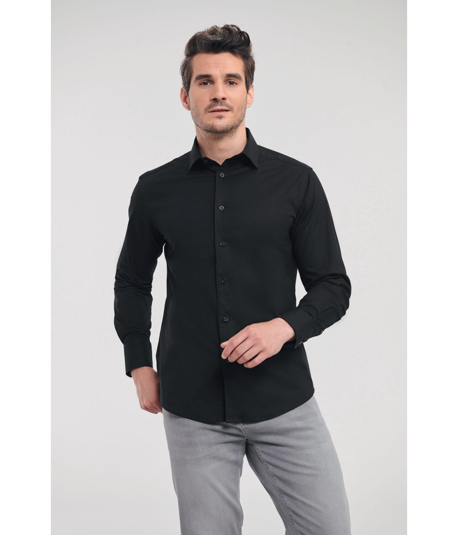 Chemise fittée homme manches longues