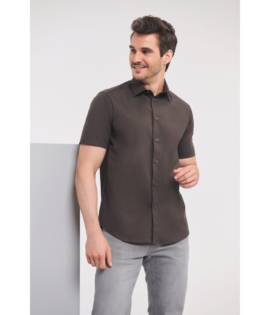 Chemise fittée homme manches courtes