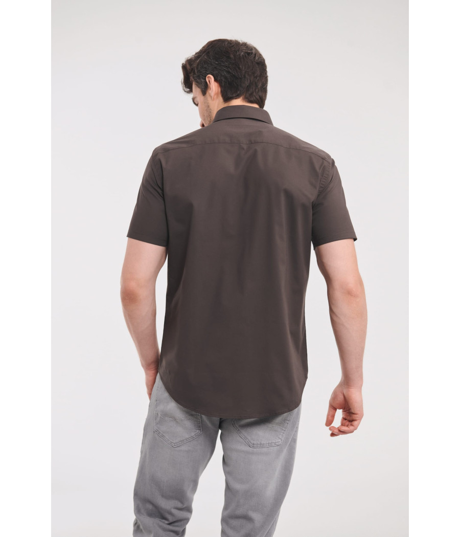 Chemise fittée homme manches courtes