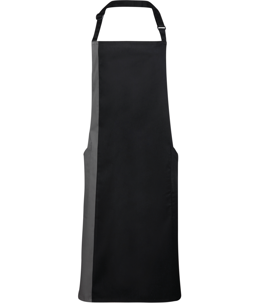 Tablier à bavette bicolore