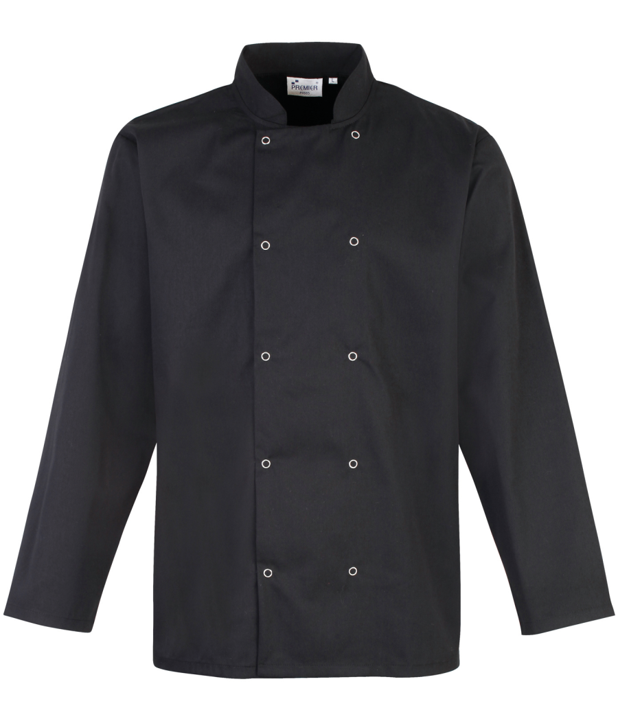 Veste de cuisine manches longues à boutons pression