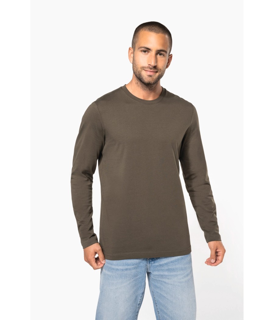 T-shirt col rond manches longues homme