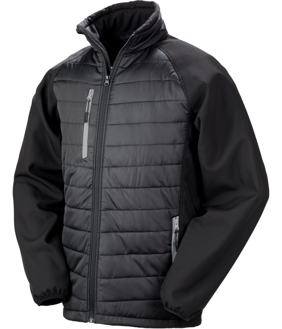 Veste softshell rembourrée black compass recyclée