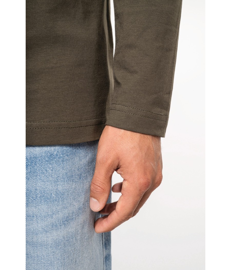 T-shirt col rond manches longues homme
