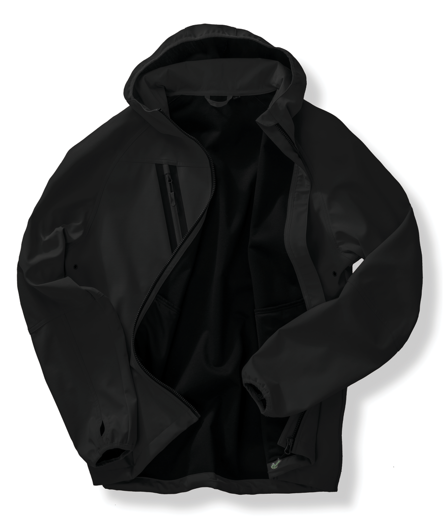 Veste Softshell 3 couches recyclée à capuche unisexe