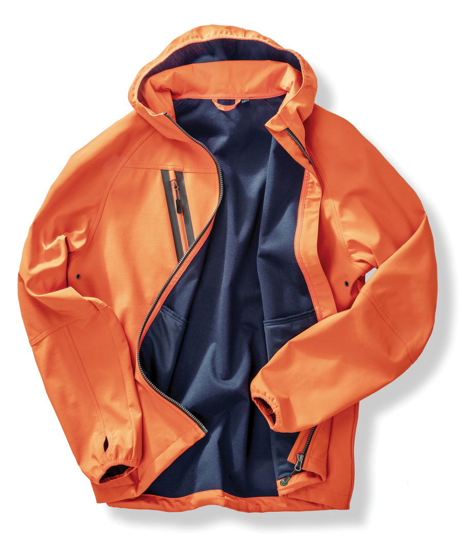 Veste Softshell 3 couches recyclée à capuche unisexe