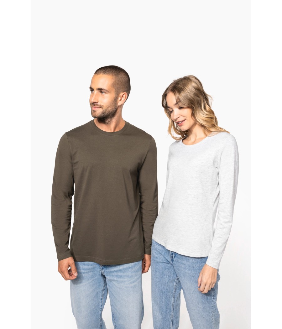 T-shirt col rond manches longues homme