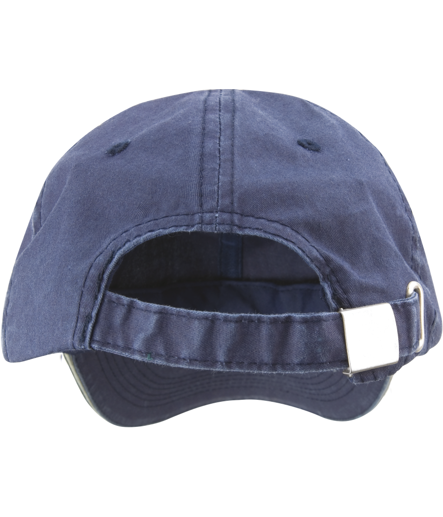 Casquette coton fine ligne lavé avec visière sandwich