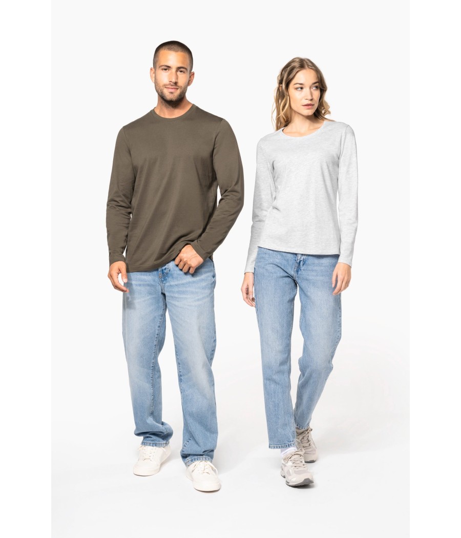 T-shirt col rond manches longues homme