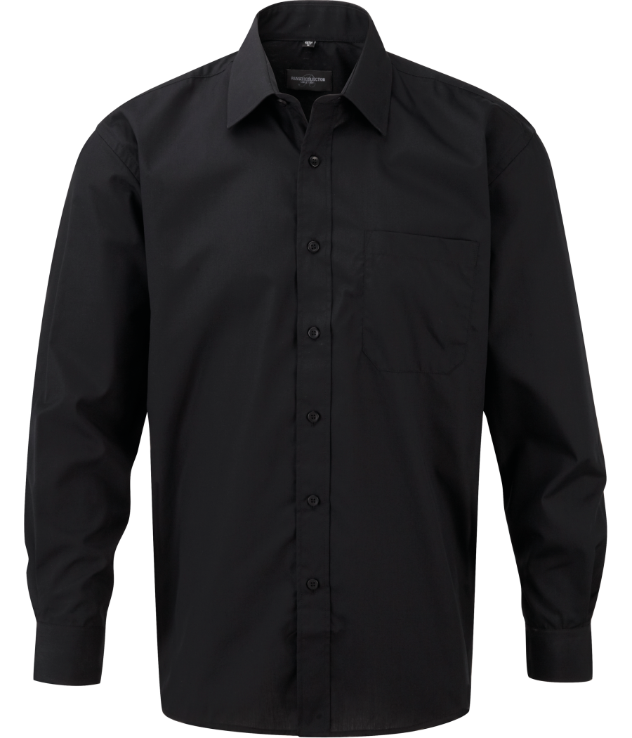 Chemise homme popeline polycoton manches longues