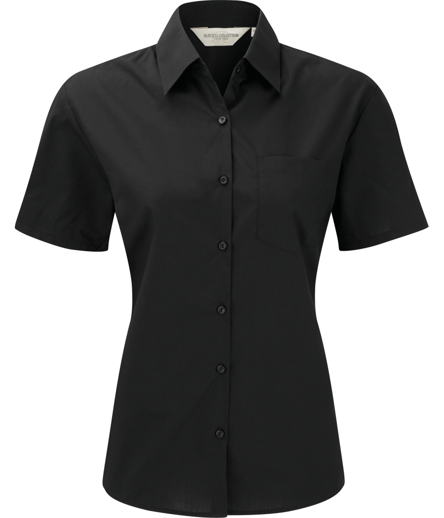 Chemise femme popeline polycoton manches courtes