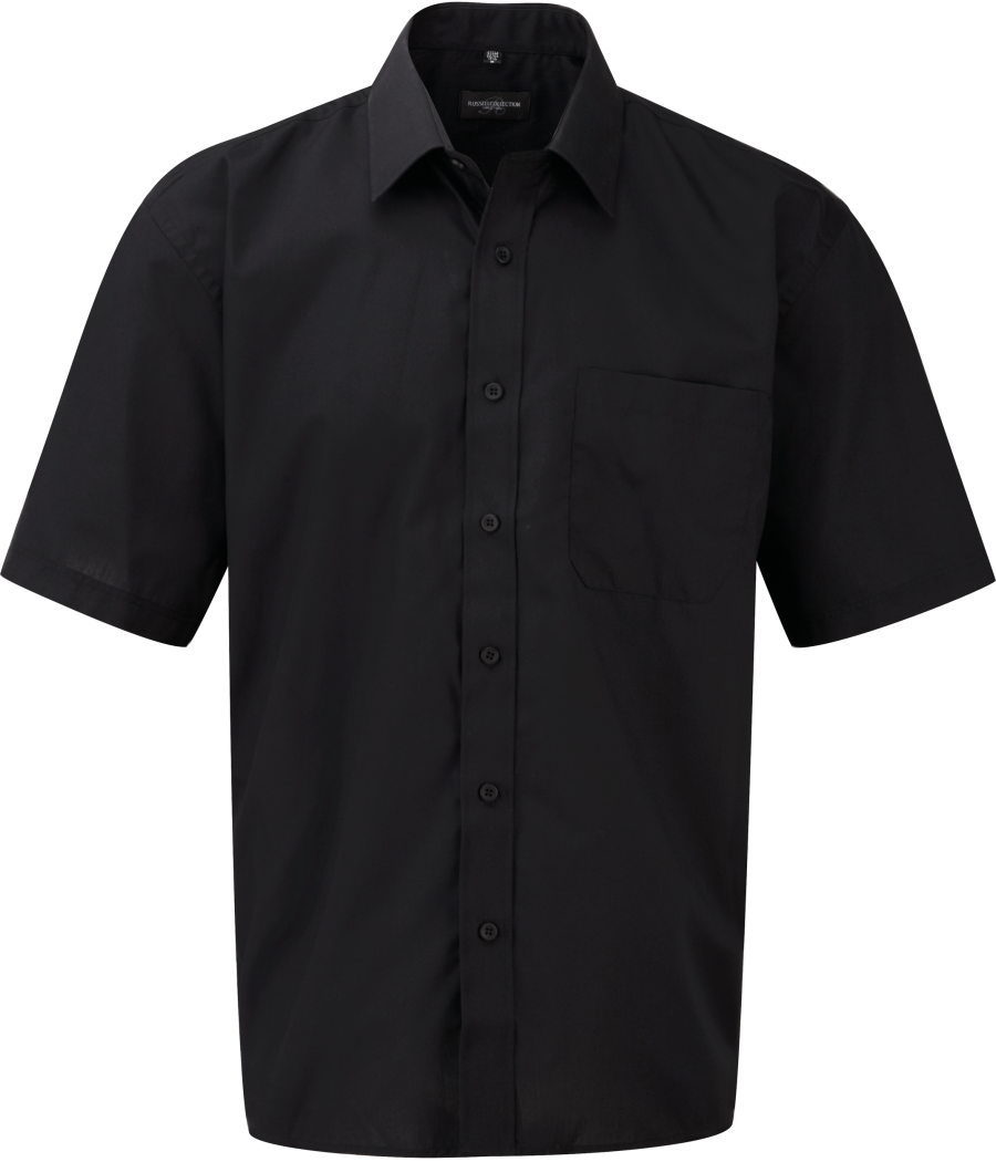Chemise homme popeline polycoton manches courtes