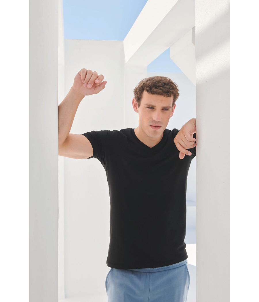 T-shirt homme col v Feel Good