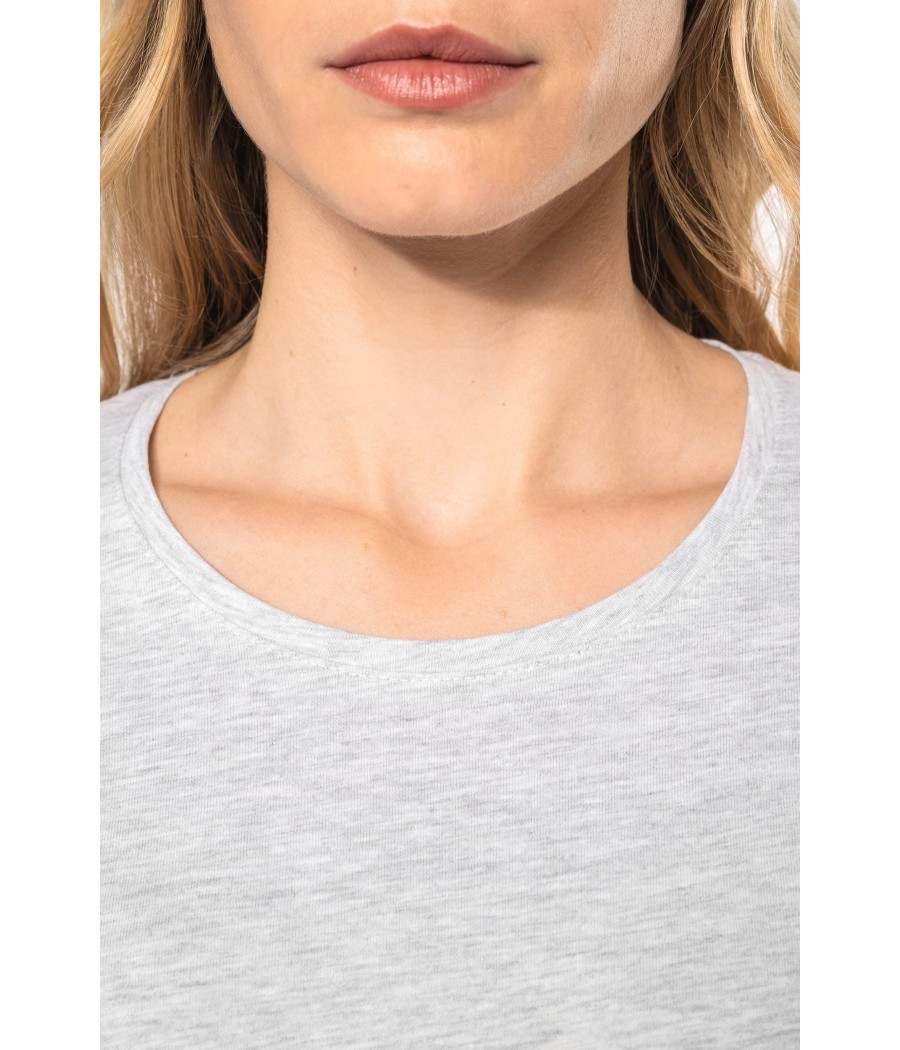 T-shirt col rond manches longues femme