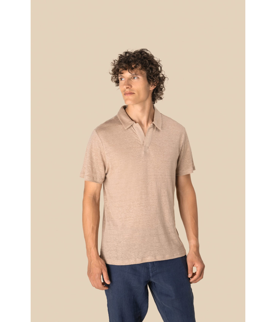 Polo en lin homme