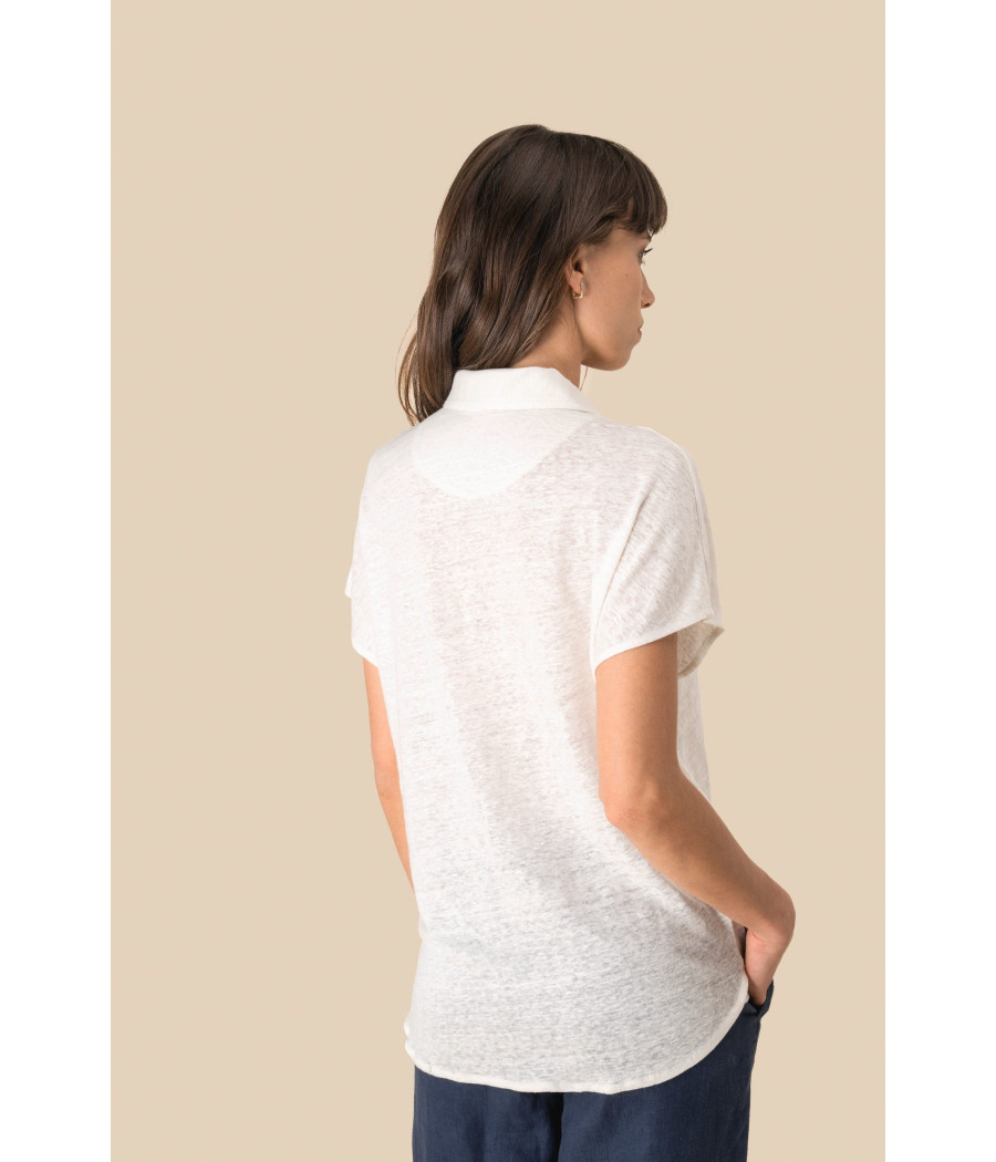 Polo en lin femme