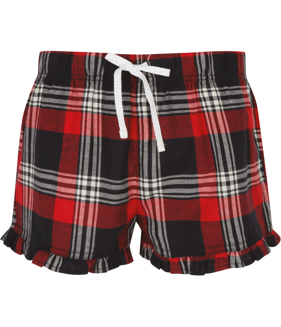 Short femme à motif tartan