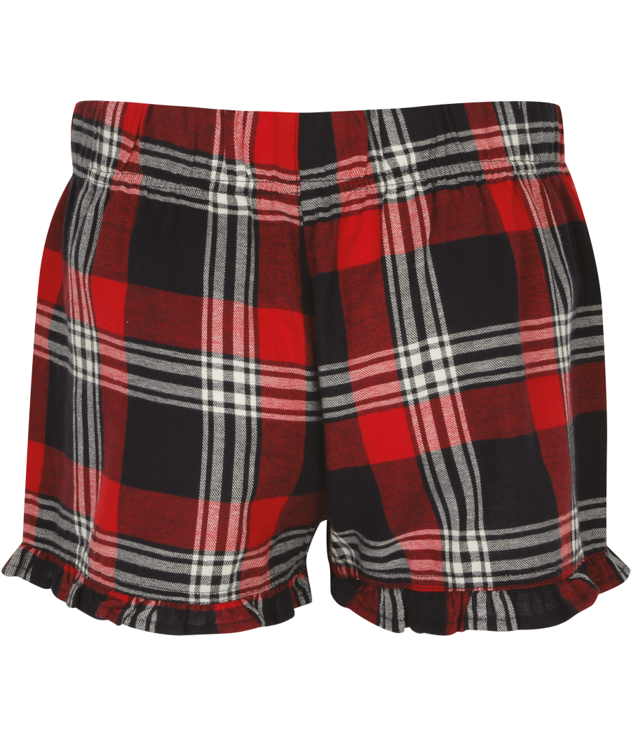 Short femme à motif tartan