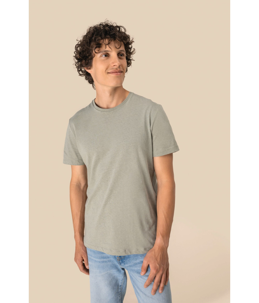 T-shirt écoresponsable en coton bio et lin unisexe