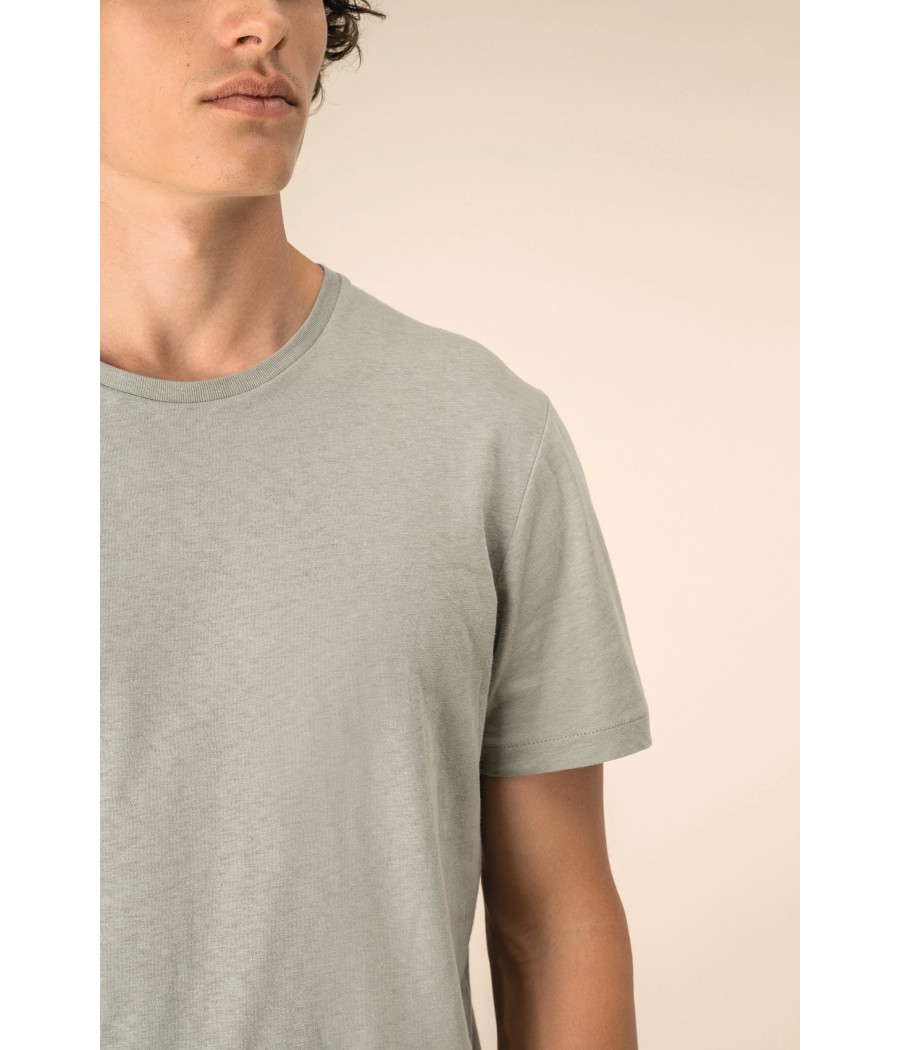 T-shirt écoresponsable en coton bio et lin unisexe