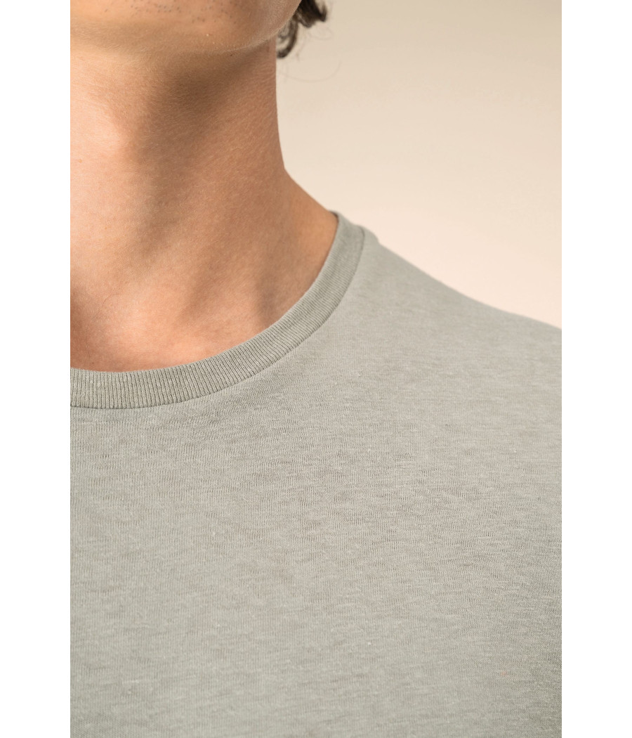 T-shirt écoresponsable en coton bio et lin unisexe