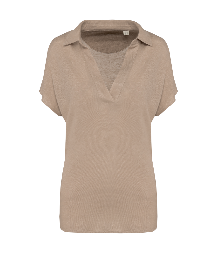 Polo en lin femme