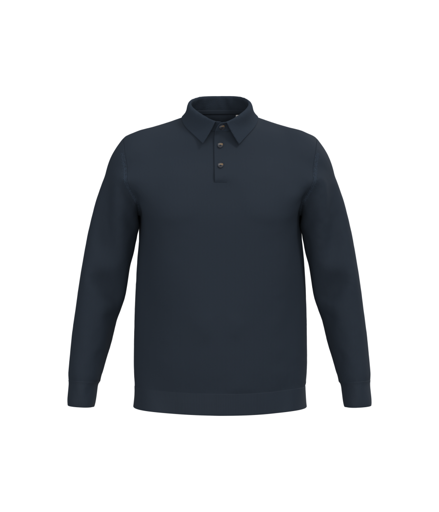 Polo écoresponsable manches longues homme