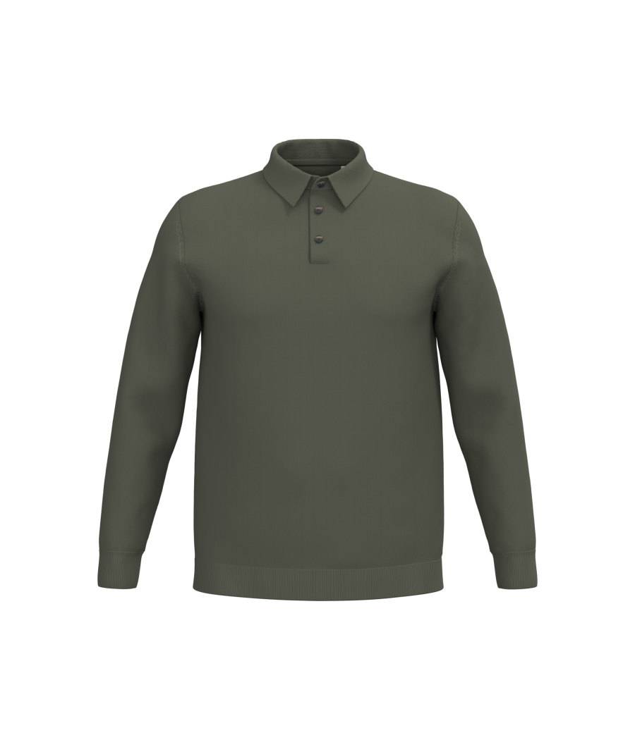 Polo écoresponsable manches longues homme