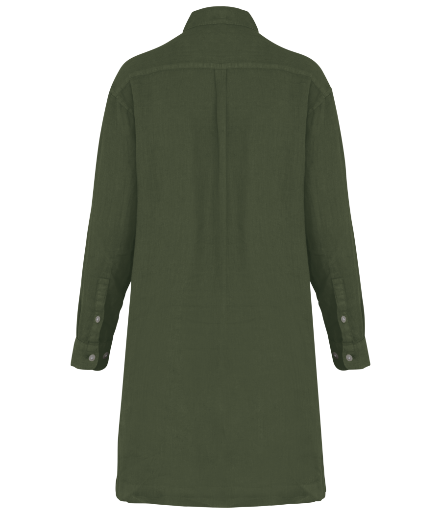 Robe chemise en lin femme
