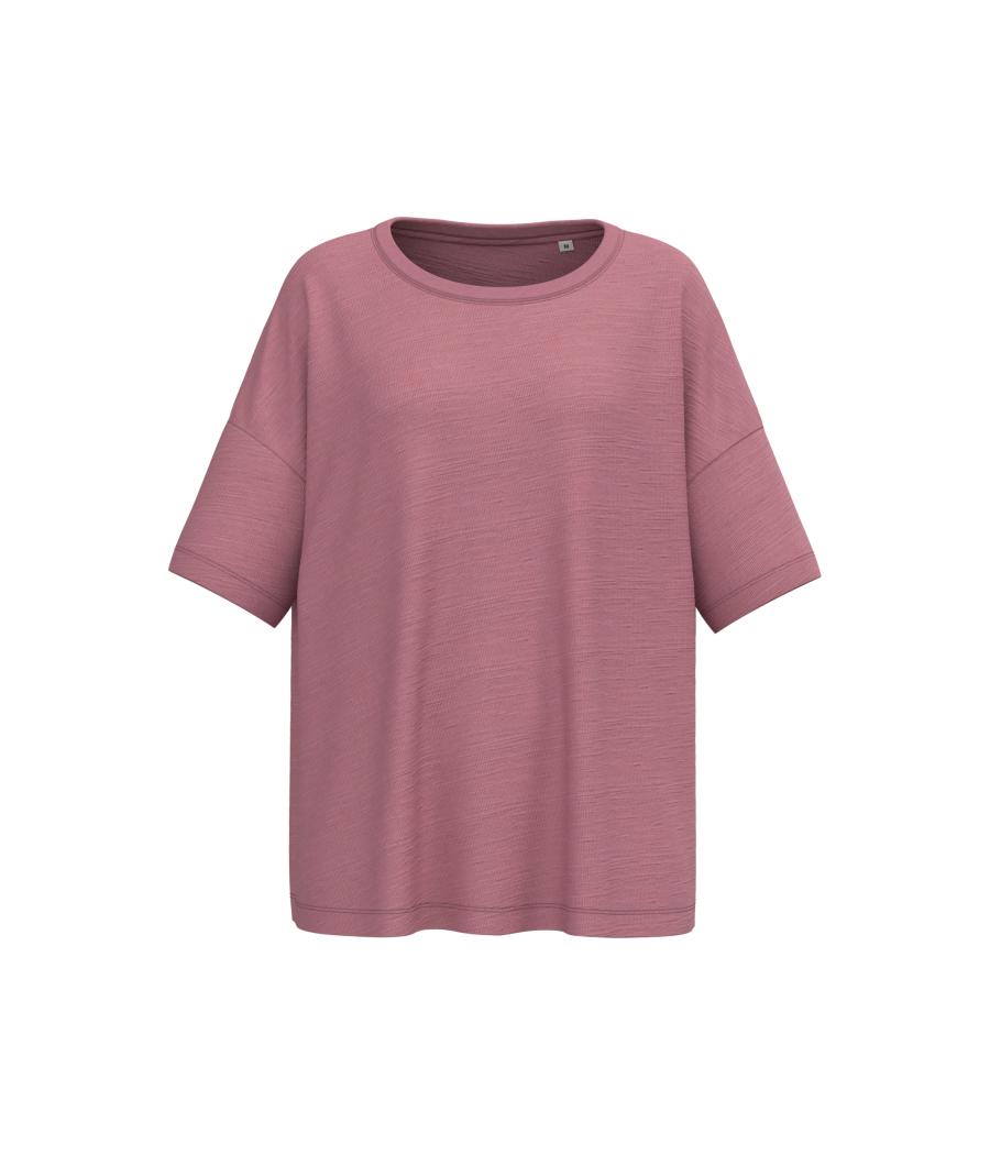 T-shirt écoresponsable slub oversize femme
