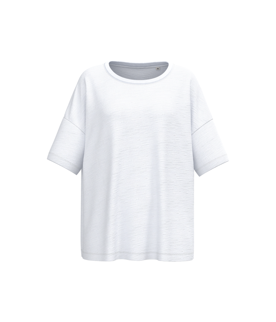 T-shirt écoresponsable slub oversize femme